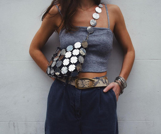 LUX BAG + CLUTCH + CADENA ACERO